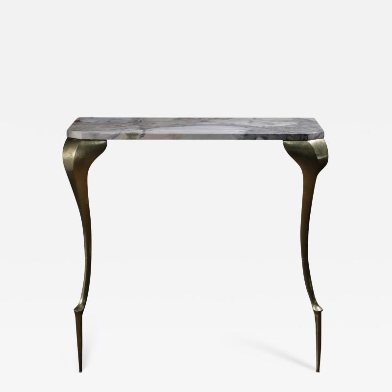  Costantini Design Lychorinda Art Nouveau Cast Bronze and Marble Console Table from Costantini