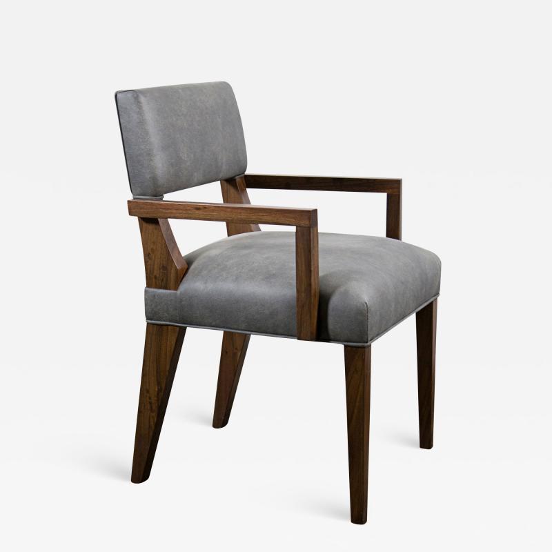  Costantini Design Modern Arm Chair in Argentine Exotic Wood and Leather by Costantini Bruno