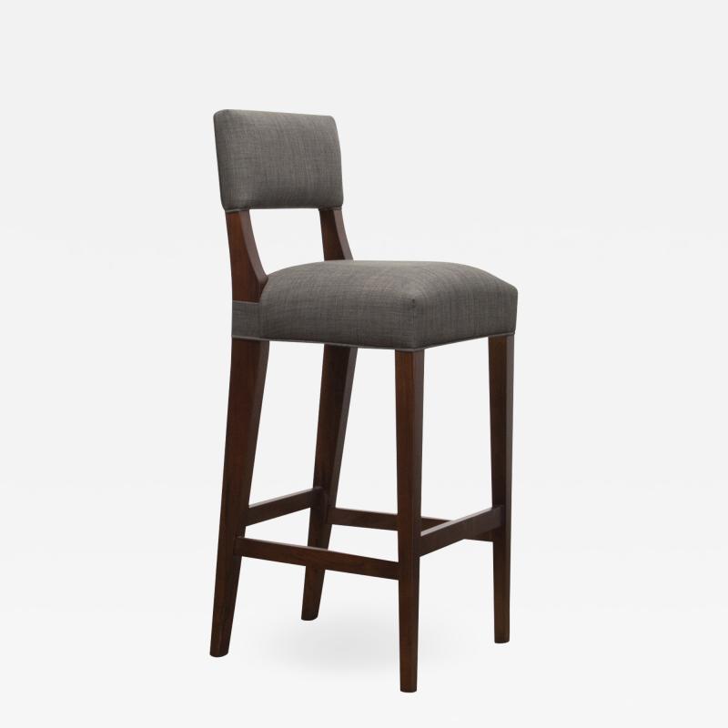  Costantini Design Modern Bar Stool in Argentine Exotic Wood and Fabric from Costantini Bruno