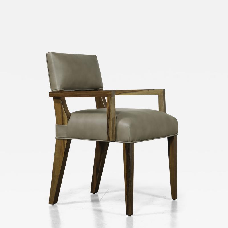  Costantini Design Modern COM Arm Chair in Argentine Exotic Wood and Leather by Costantini Bruno