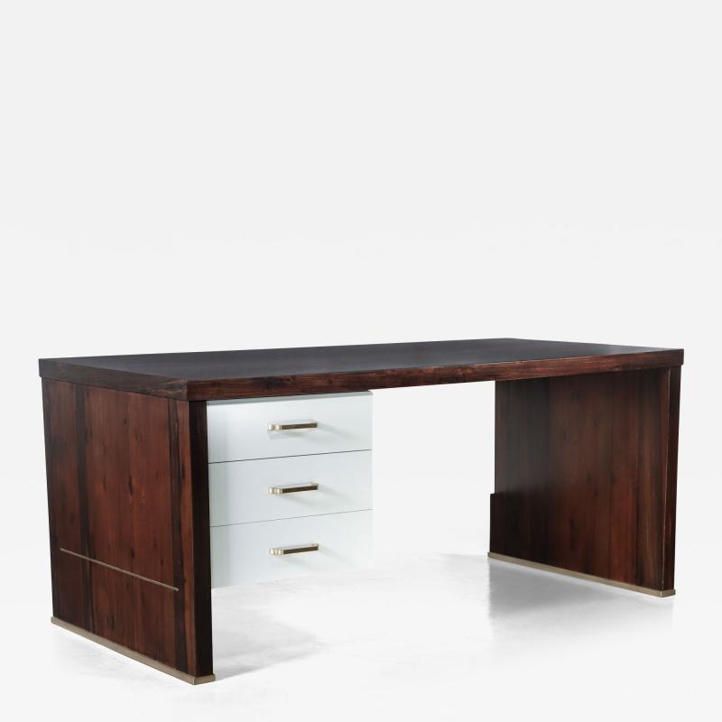  Costantini Design Modern Desk with Drawers in Argentine Rosewood Bronze from Costantini Lorenzo