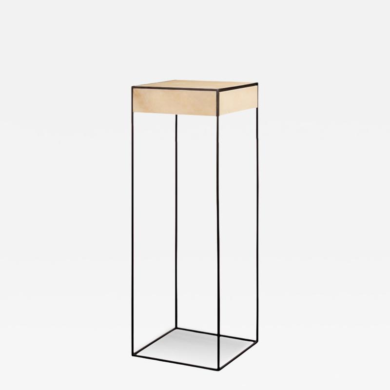  Costantini Design Modern Side Table in Metal and Parchment by Costantini Marcello in Stock