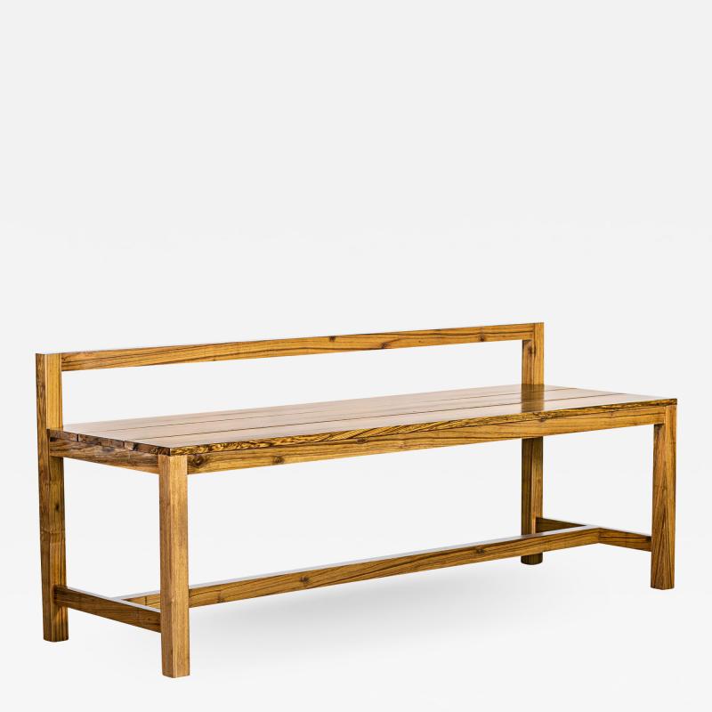  Costantini Design Modern Solid Exotic Wood Outdoor Bench from Costantini Serrano In Stock 