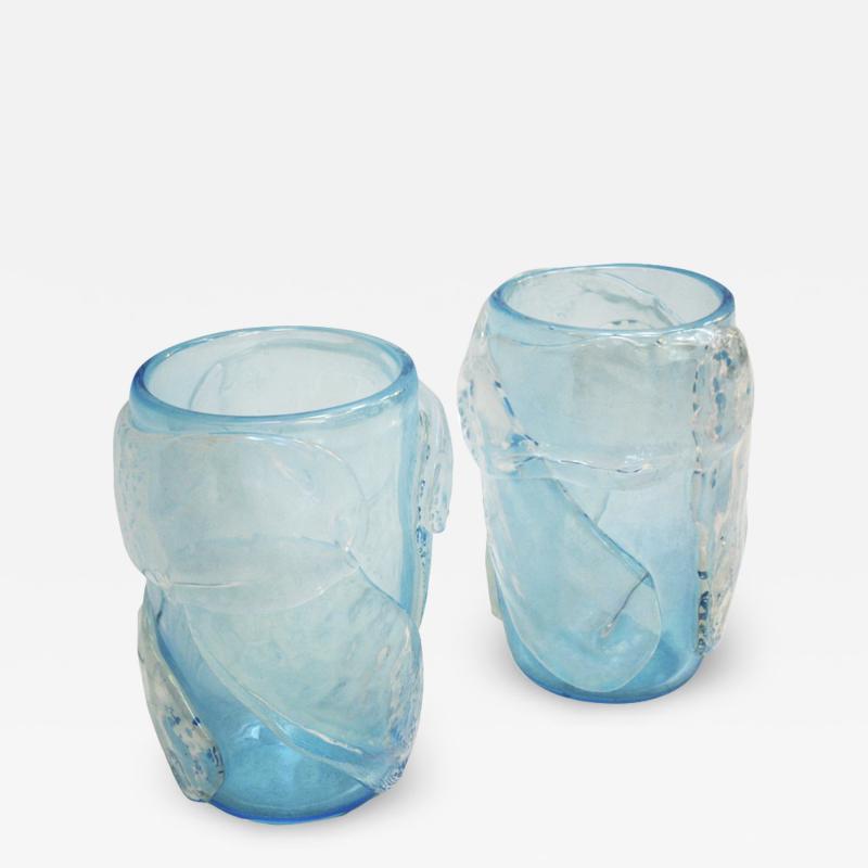  Costantini Design Pair of Mid Century Modern Constantini Murano Glass Italian Vases