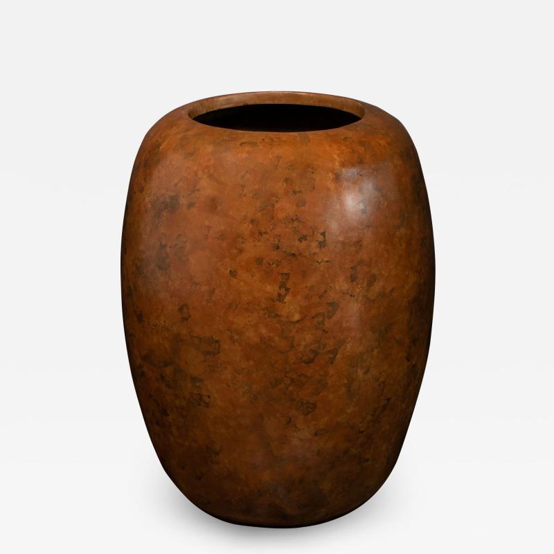  Costantini Design Pamina Modern Indoor Outdoor Fiberglass Planter in Copper Finish by Costantini