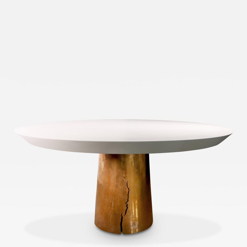  Costantini Design Unique Collectible Cast Bronze Pedestal Dining Table by Costantini Beninx