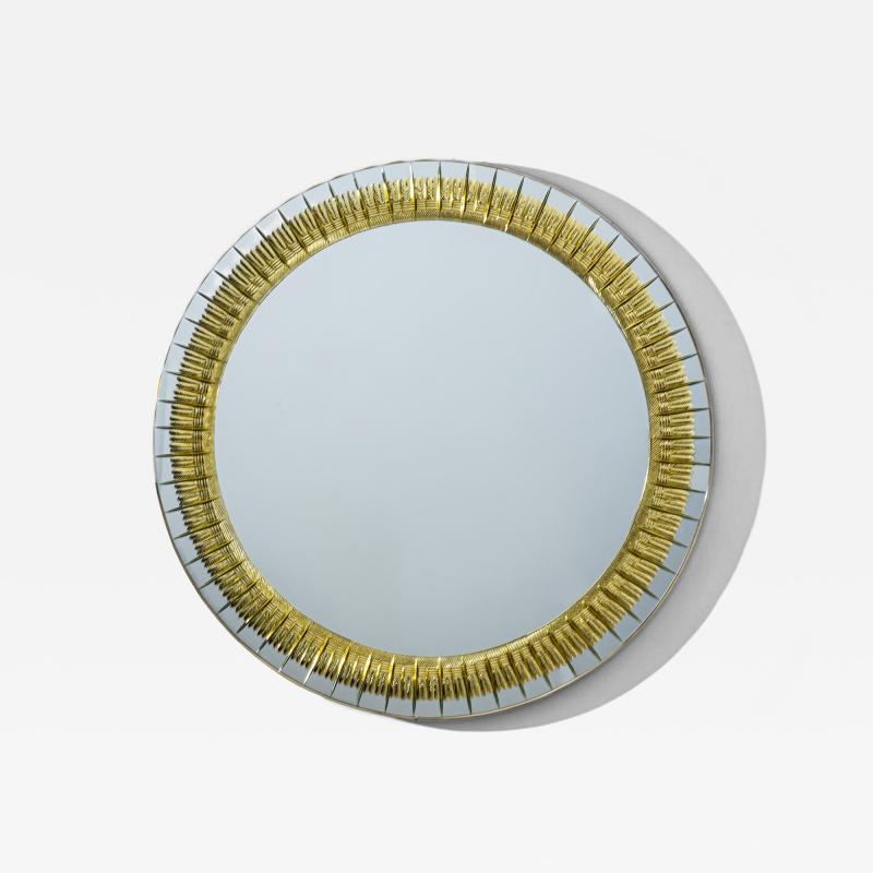  Cristal Art Cristal Arte Round Sunburst Wall Mirror by Cristal Arte Italy