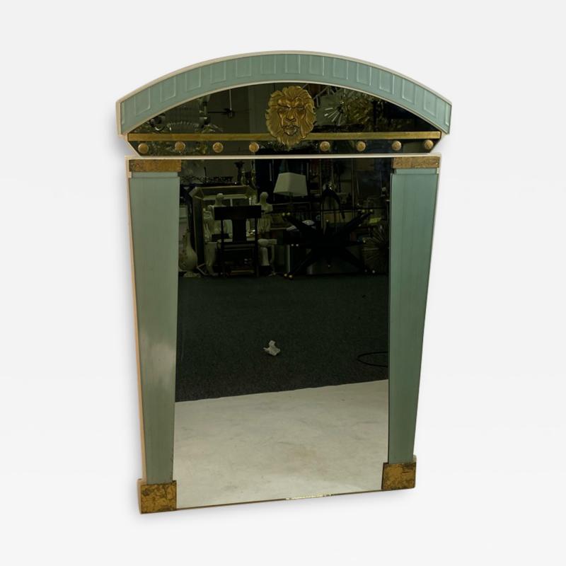  Cristal Arte ART DECO REVIVAL LIONS HEAD AND COLUMN MIRROR