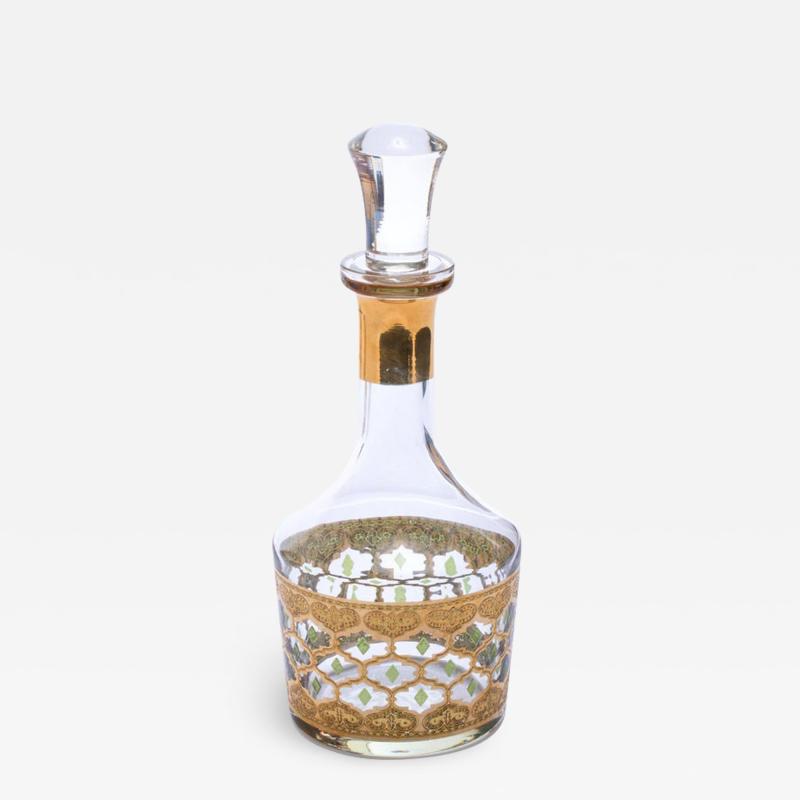  Culver Ltd 22 KARAT GOLD MOROCCAN THEMED VINTAGE DECANTER CIRCA 1965