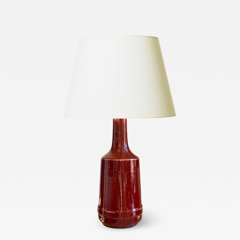 D sir e Stent j Architectonic Lamp in Oxblood Glaze by Desiree