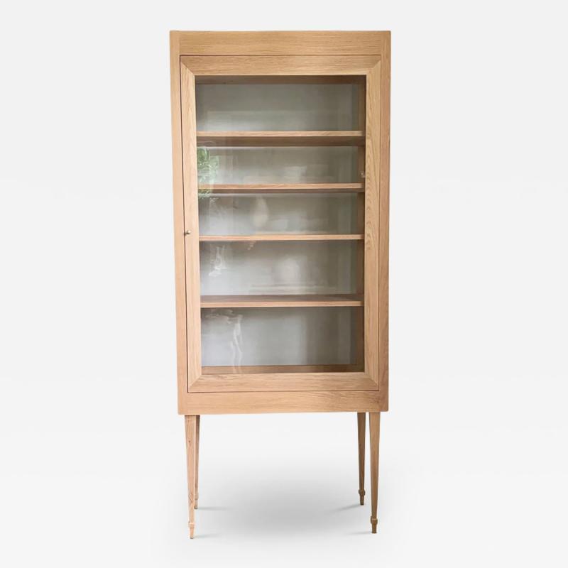  DEBORAH EHRLICH VITRINE IN WHITE OAK WITH 4 SIDES OF GLASS