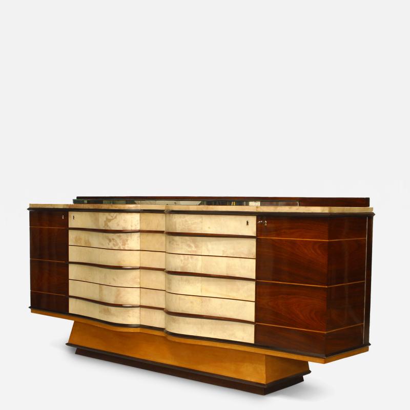  Daghia Bologna Daghlia Italian Mid Century Rosewood and Parchment Sideboard