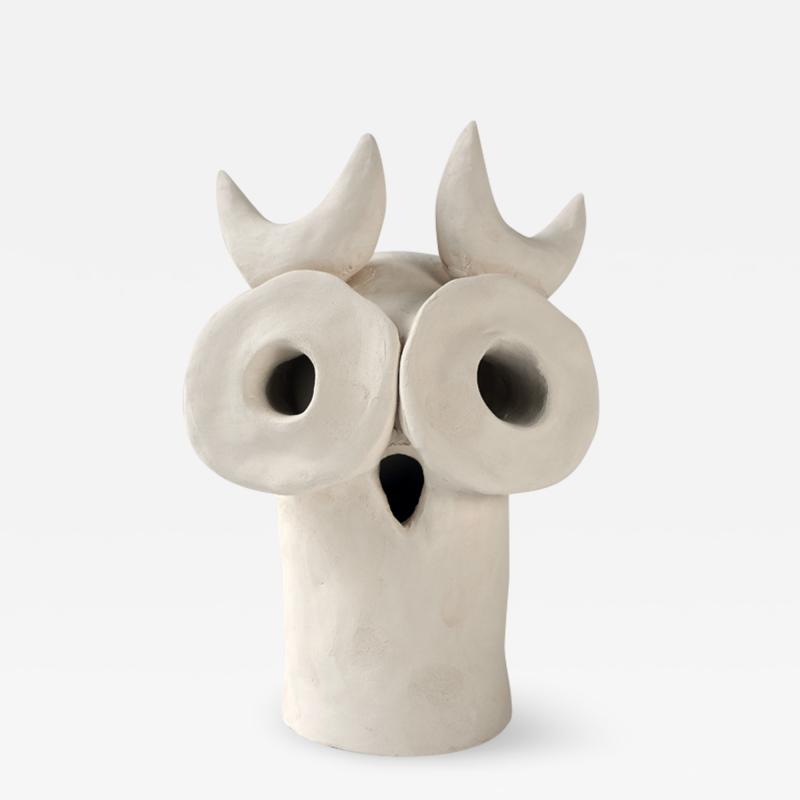  Dainche ARTHURO White ceramic owl sculpture