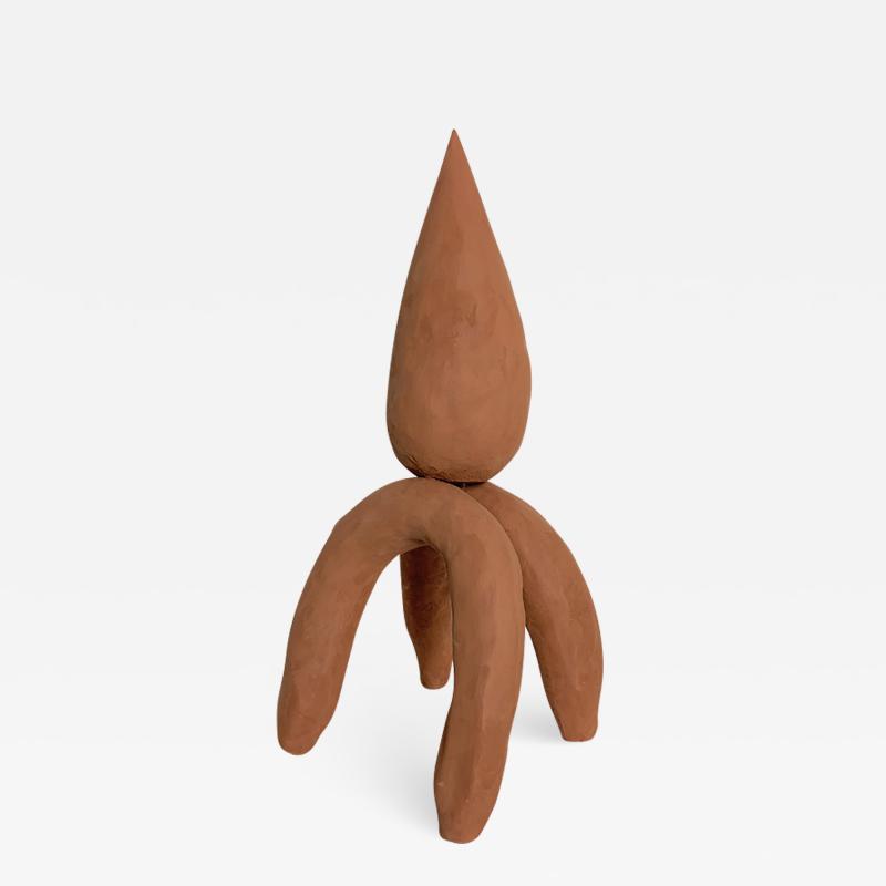  Dainche FLAME Red raw clay sculpture