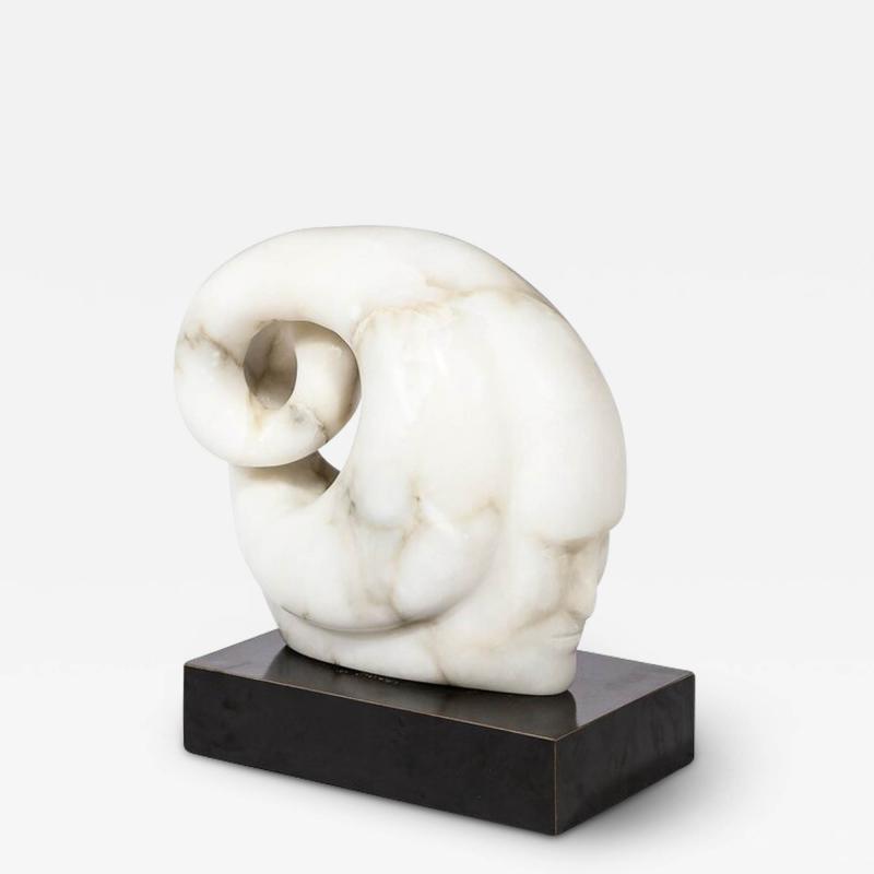  Dan Bedik Modernist Sculpture Entitled Ice Queen in Exotic Black Marble by Dan Bedik