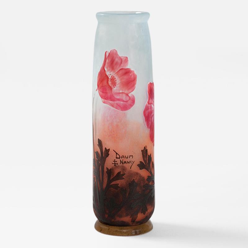  Daum French Art Nouveau Cameo Glass Vase