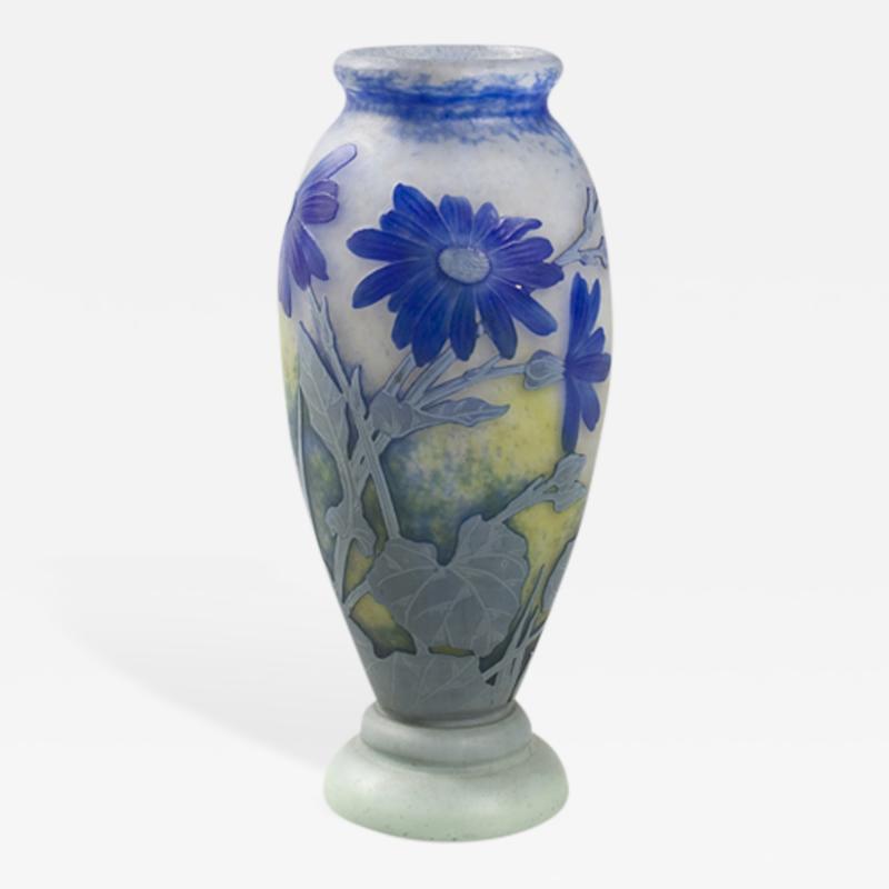  Daum French Art Nouveau Cameo Glass Vase by Daum