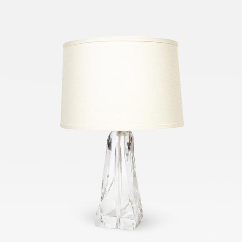  Daum Sculptural Mid Century Modern Translucent Table Lamp Signed by Daum