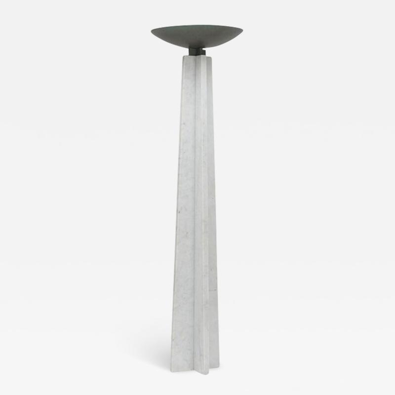  David Law Lella Massimo Vignelli WAGNERIANA MARBLE AND BRASS TORCHIERE BY LELLA AND MASSIMO VIGNELLI