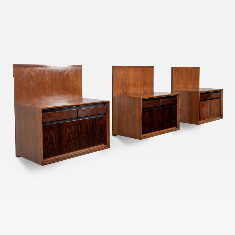  De Coene De Coene Wall Mounted Consoles in Walnut and Rosewood