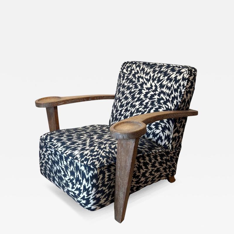  De Coene Fr res Art Deco Club Chair by De Coene Fr res Limed Oak Belgium circa 1935