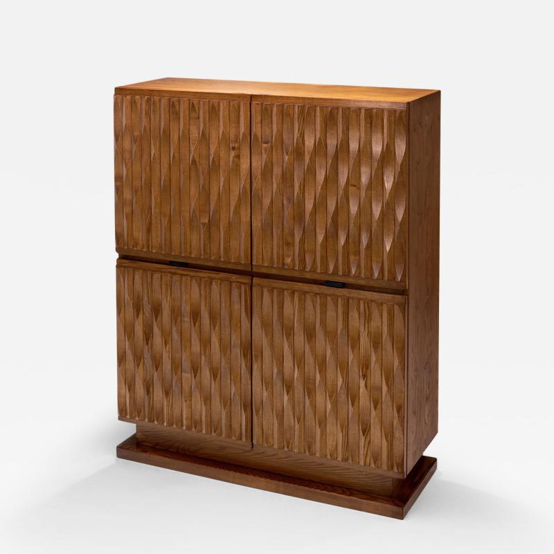  De Coene Fr res Brutalist Oak Cabinet in the manner of De Coene Brothers Belgium 20th Century