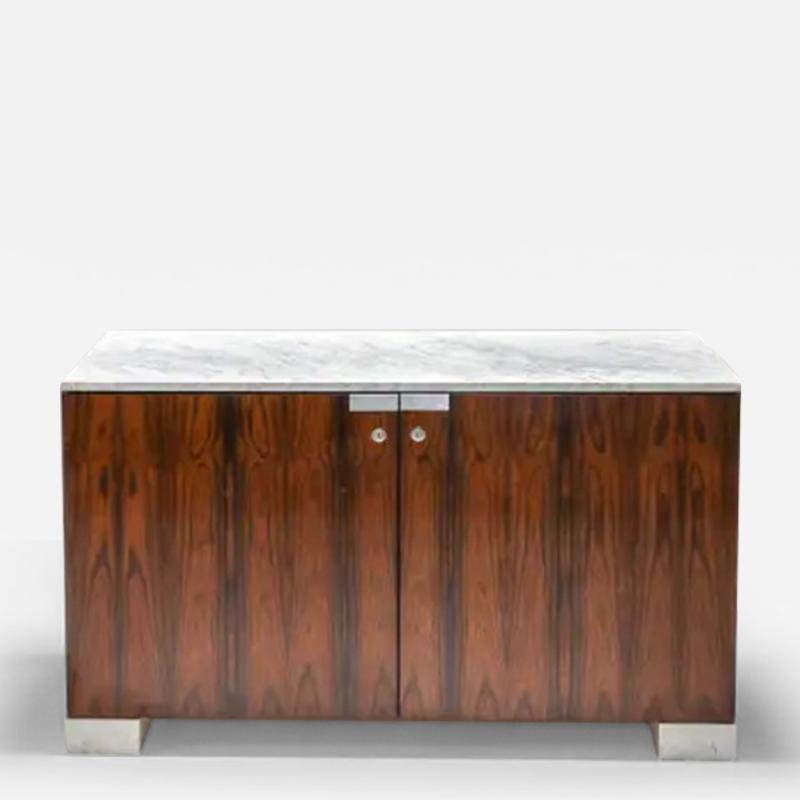  De Coene Fr res Carrara Marble and Rosewood Cabinet by Alfred Hendrickx