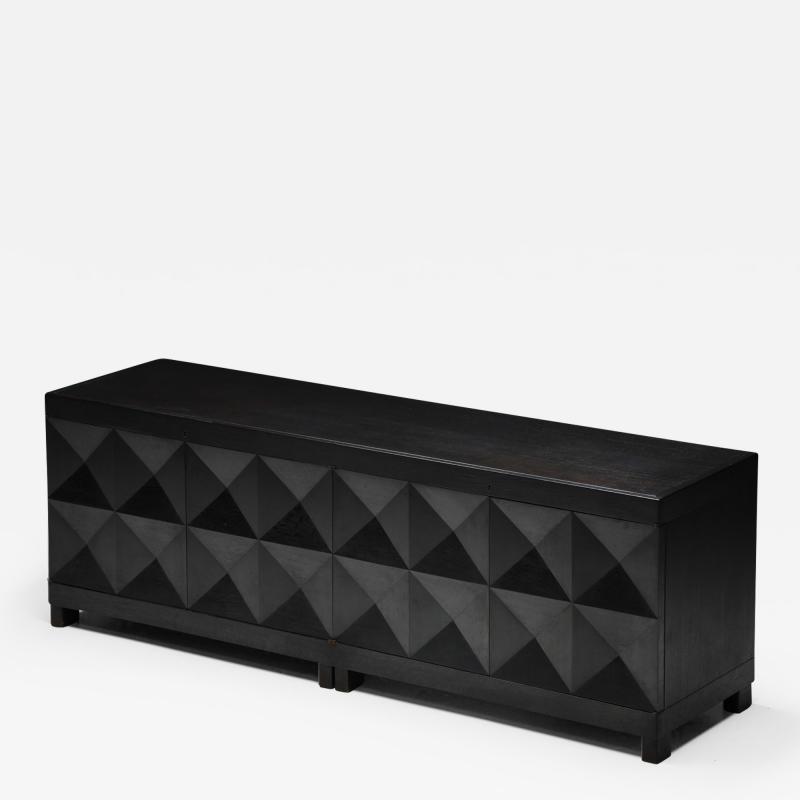  De Coene Fr res De Coene Credenza in Black Stained Oak 1970s