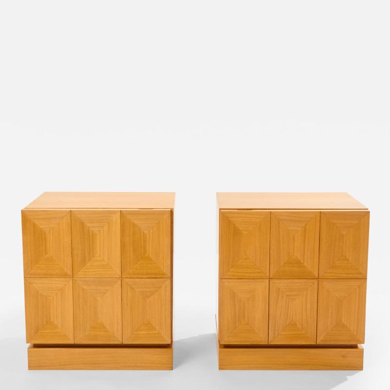  De Coene Fr res De Coene Fr res brutalist oak bedside tables 1970