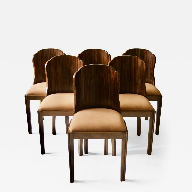  De Coene Fr res Set of Six Art Deco Dining Chairs