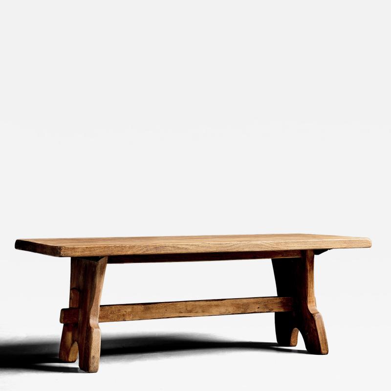  De Puydt Brutalist solid Oak Coffee Table by De Puydt