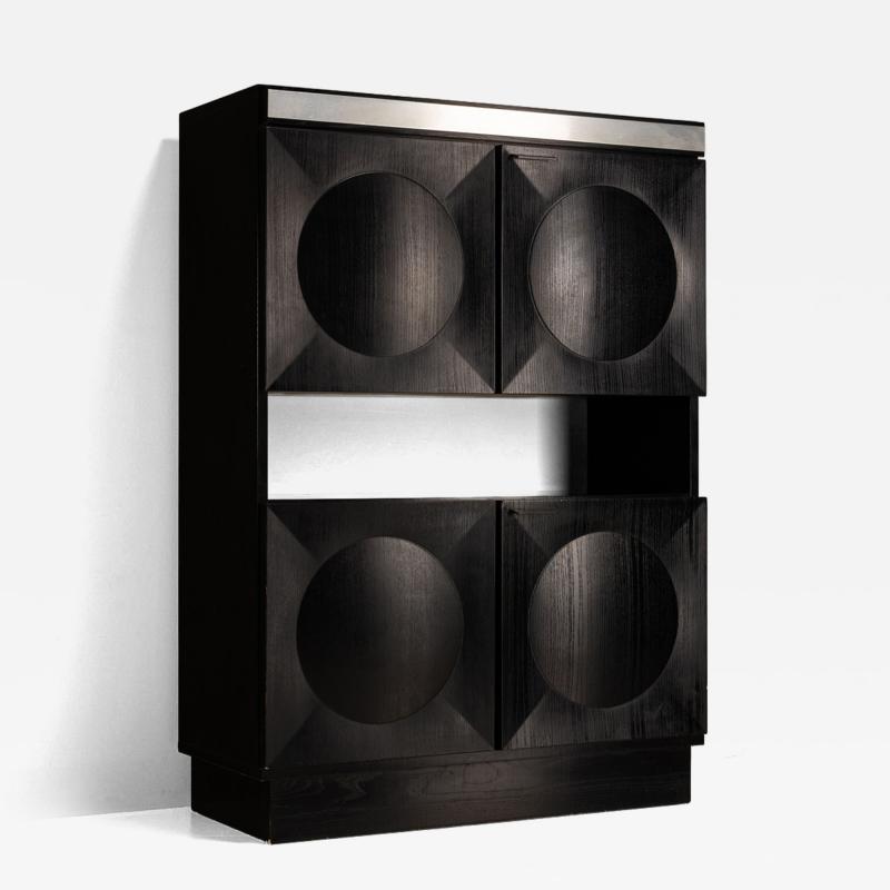  Defour Brutalist Bar Cabinet in the Style of Defour 1970s