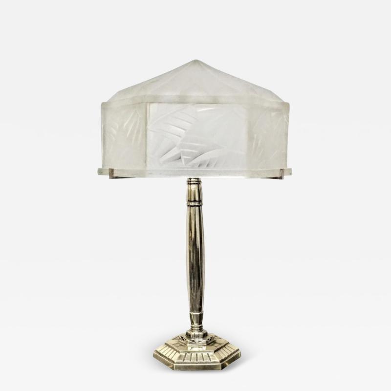  Degu French Art Deco Table Lamp Signed Degue