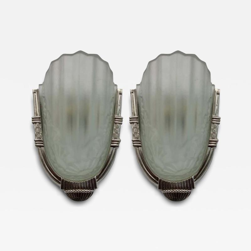  Degu French Art Deco Wall Sconces by Degue