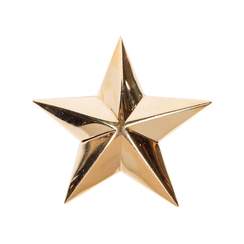  Demner Mid Century Modernist 18 Karat Gold Star Brooch by Demner