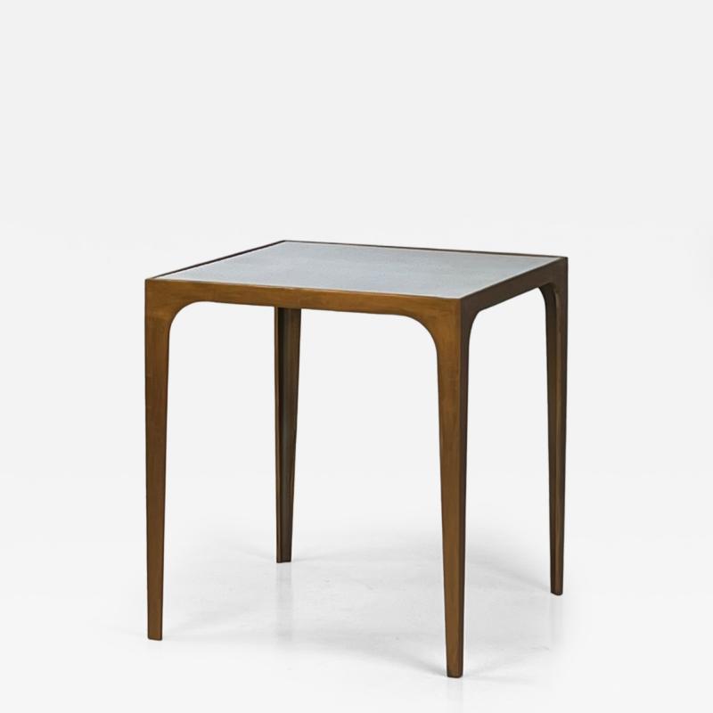  Design Fr res Esquisse Gilt Finish and Goatskin Top Side Table by Design Fr res