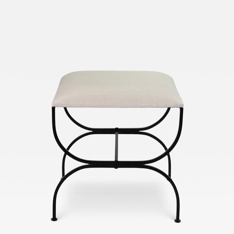  Design Fr res Large Strapontin Cream Horsehair Stool by Design Fr res