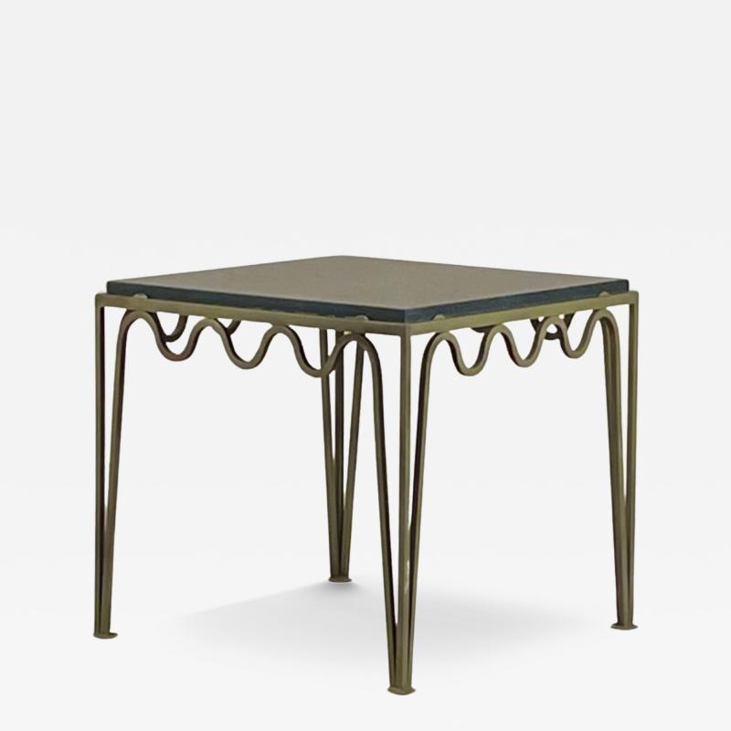  Design Fr res M andre Verdigris and Black Limestone Square Side Table by Design Fr res