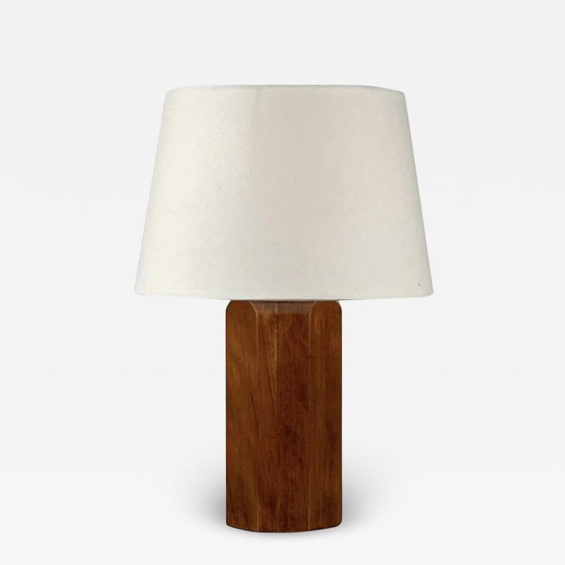  Design Fr res Octogone Walnut Table Lamp with Parchment Shade by Design Fr res