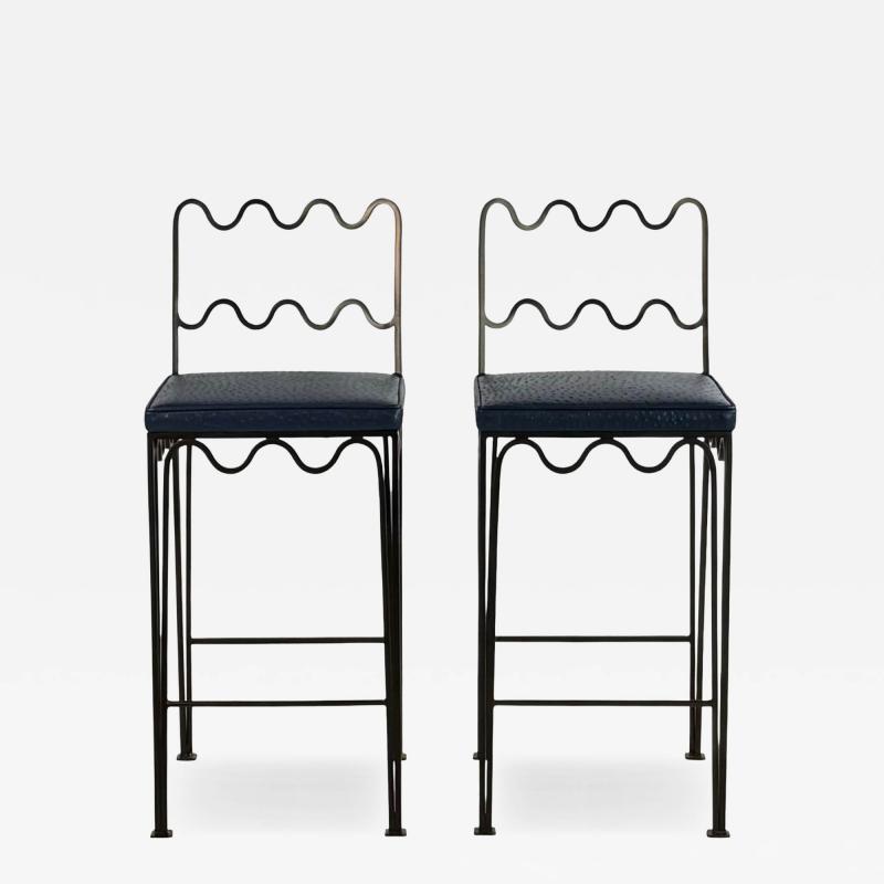 Design Fr res Pair of M andre Counter Stools by Design Fr res in COL