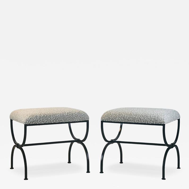  Design Fr res Pair of Wide Strapontin Stools by Design Fr res in COM