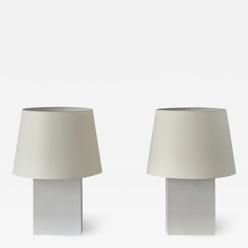  Design Fr res Pair or Large Bloc Parchment Table Lamps by Design Fr res