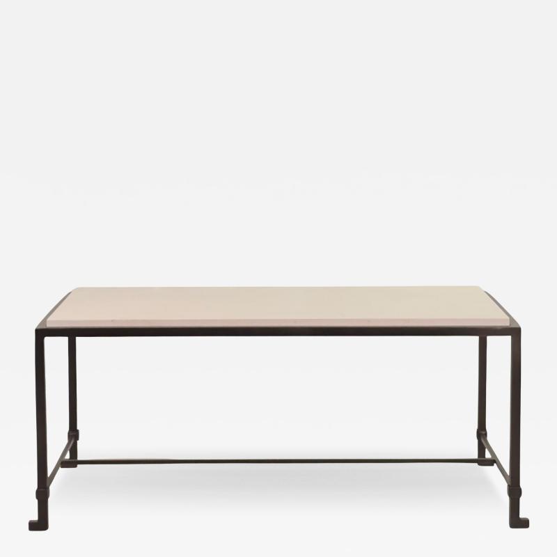  Design Fr res Small Diagramme Dark Bronze and Limestone Coffee Table by Design Fr res