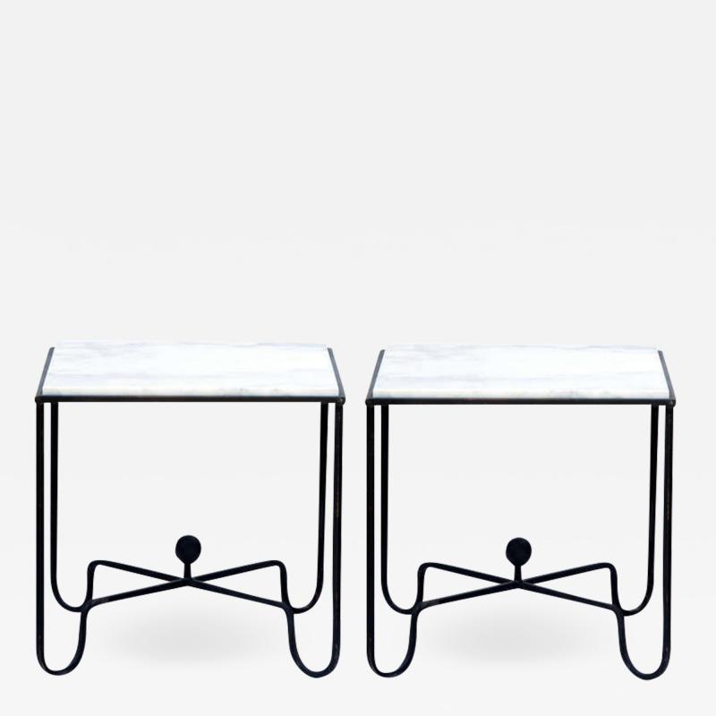  Design Fr res The Entretoise Wrought Iron and Marble Tables