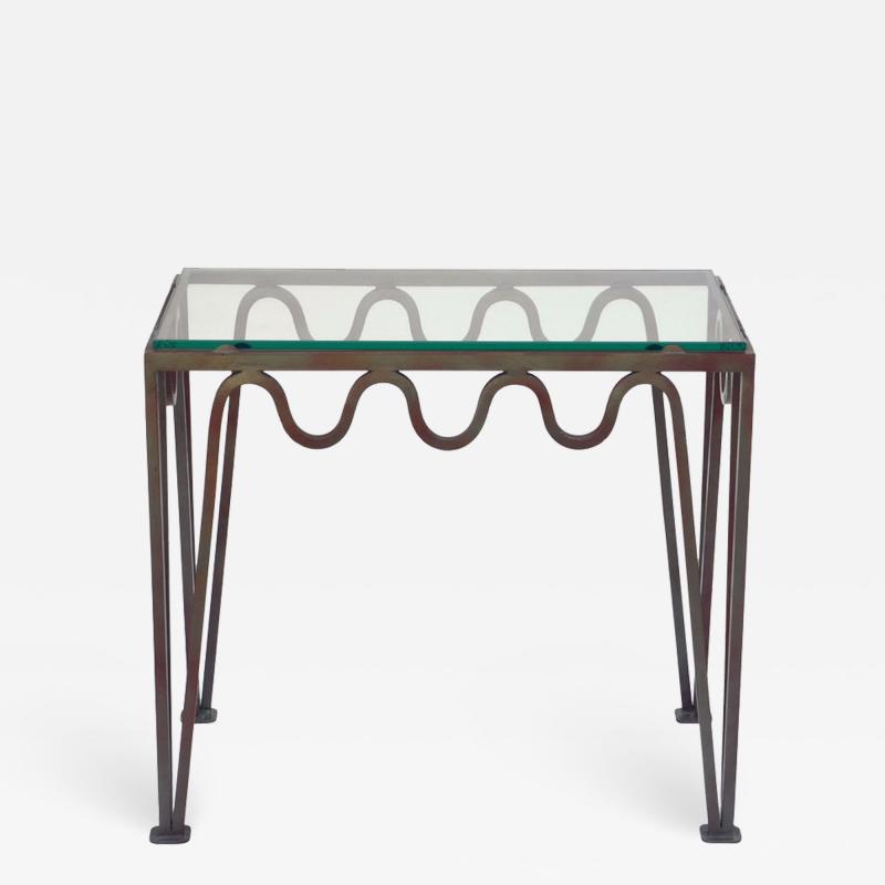  Design Fr res The M andre Verdigris Iron and Glass Side Table