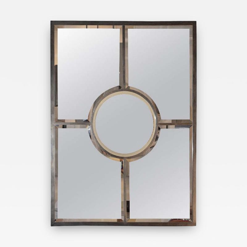  Design Fr res The Quadrature Patinated Brass Beveled Mirror