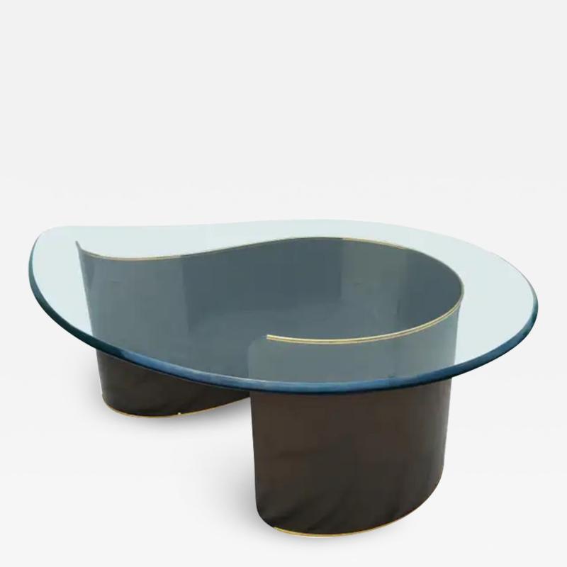  Design Institute America DIA Kaizo Oto for DIA Bronze Powdercoated Curved Steel Teardrop Glass Post Modern