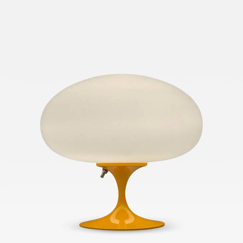  Design Line Mid Century Modern Tulip Table Lamp by Design Line in Orange with White Glass