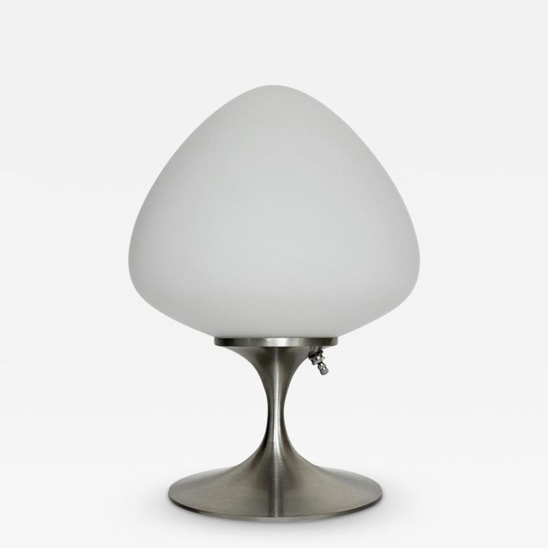  Design Line Modern Tulip Bedside Table Lamp or Desk Lamp by Designline in Silver Nickel
