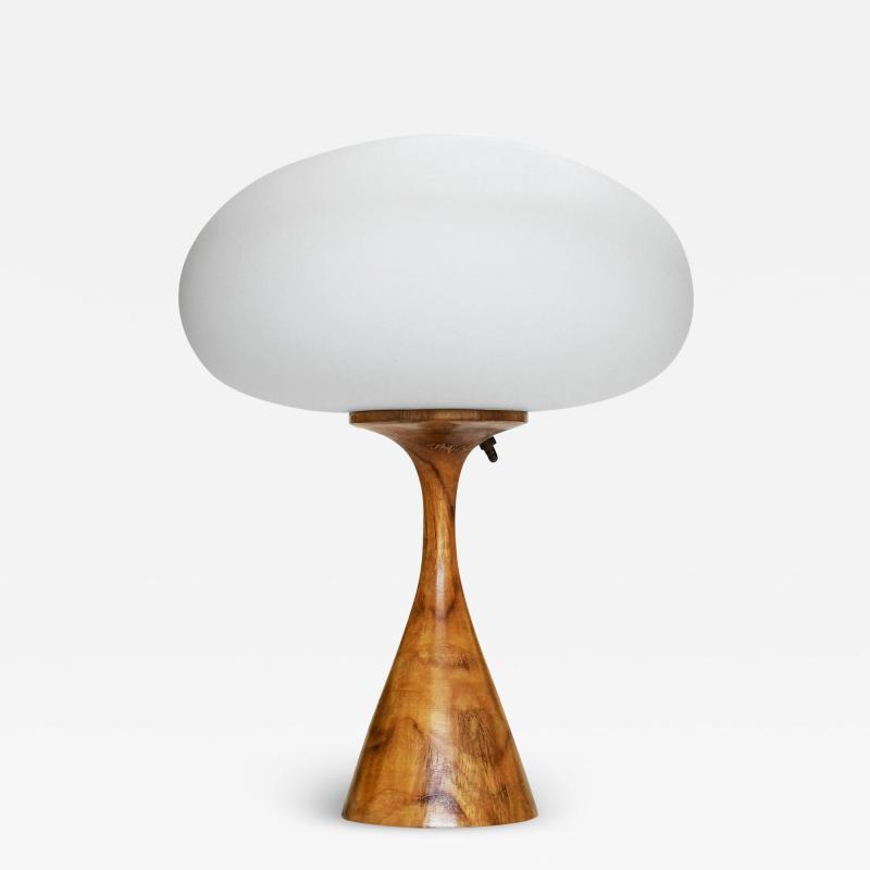  Design Line Stemlite Organic Nordic Modern Turned Natural Teak Wood Table Lamp by Designline